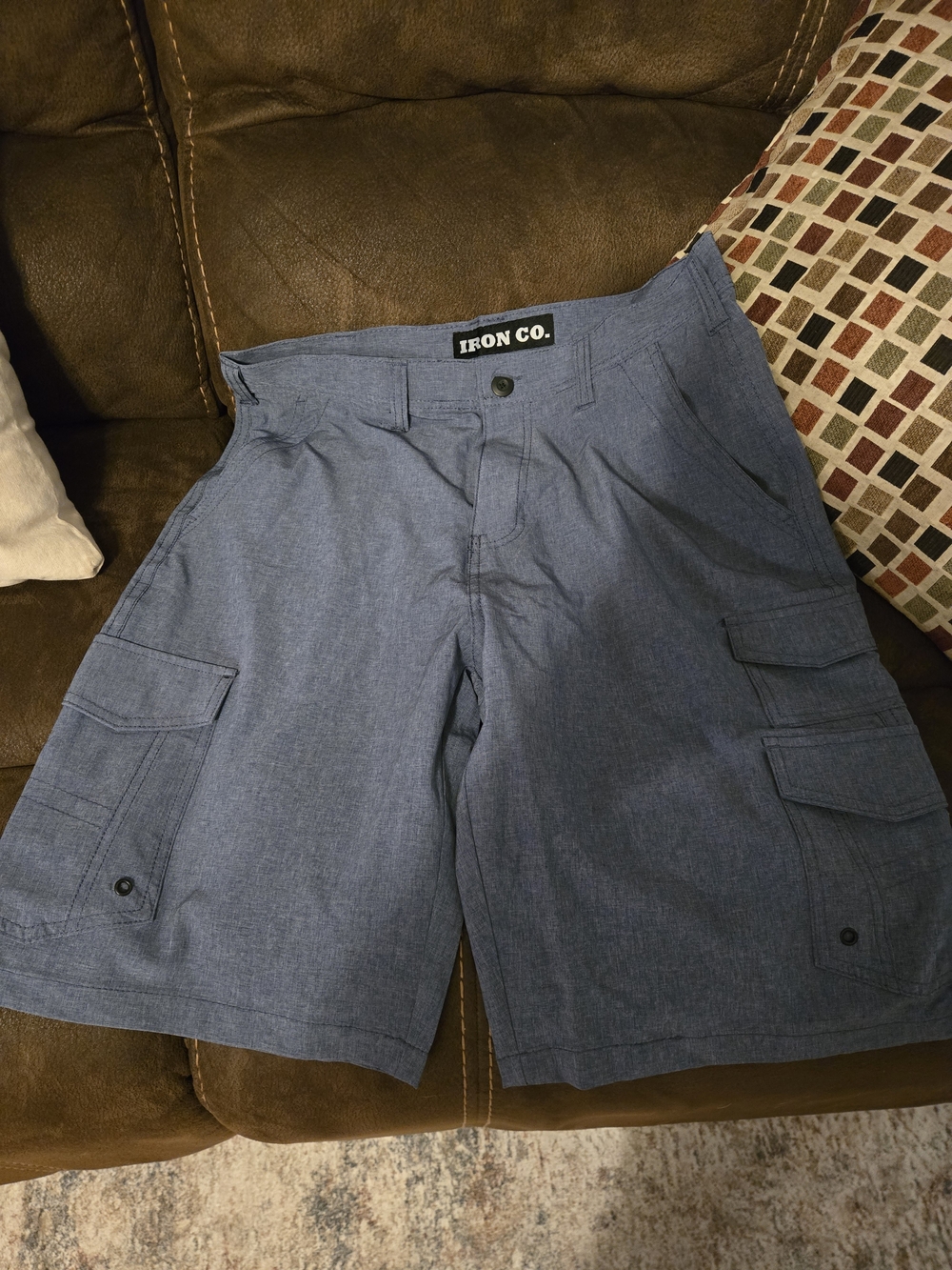 Men's Blue Cargo Shorts